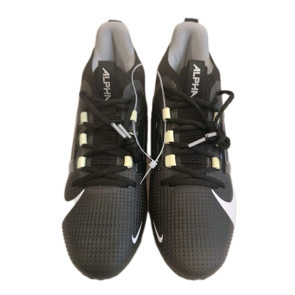 Nike Alpha Menace 4 Elite Football Cleats FD7036-002 Black White Men's‎ Size 10
